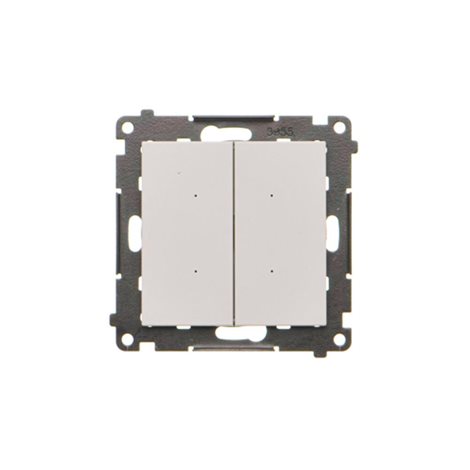TEW2.01/114 Ovladač 2 násobný, elektronický, s funkcí tlačítka nebo spínače časového, 2x 10 A / 230V 3