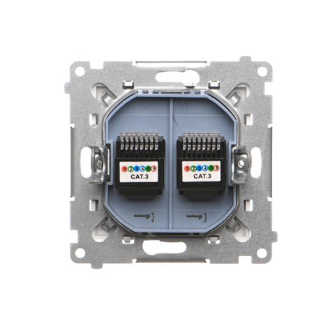 TF2.01/111 Zásuvka telefonní RJ12, 2 násobná (přístroj s krytem) 3