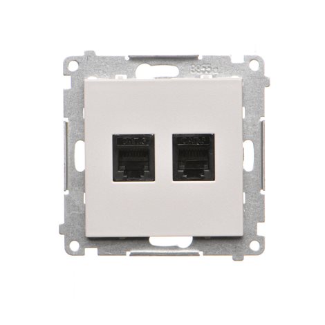 TF2.01/114 Zásuvka telefonní RJ12, 2 násobná (přístroj s krytem) 4