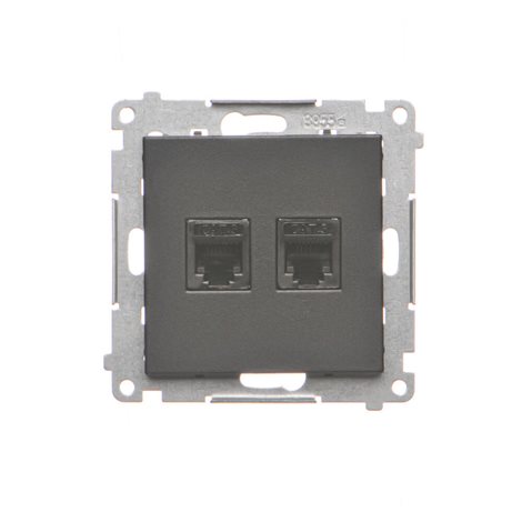 TF2.01/149 Zásuvka telefonní RJ12, 2 násobná (přístroj s krytem) 2