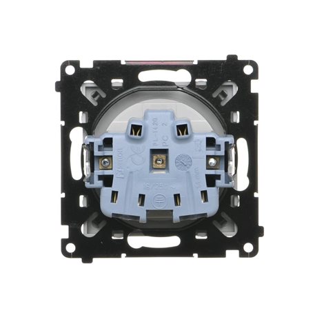 TG1CZ.01/143 Zásuvka 1 násobná (přístroj s krytem), bez uzemnění, se clonkami, 16 A / 250 V~ 3