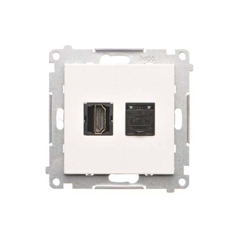 TGHRJ45.01/111 Zásuvka HDMI + datová RJ45 kat. 6 (přístroj s krytem) 4