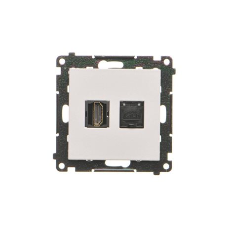 TGHRJ45.01/114 Zásuvka HDMI + datová RJ45 kat. 6 (přístroj s krytem) 3