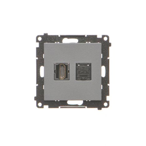 TGHRJ45.01/116 Zásuvka HDMI + datová RJ45 kat. 6 (přístroj s krytem) 2