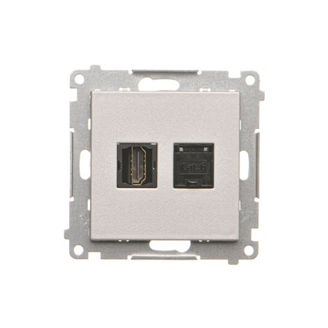TGHRJ45.01/143 Zásuvka HDMI + datová RJ45 kat. 6 (přístroj s krytem) 6