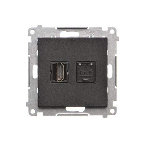 TGHRJ45.01/149 Zásuvka HDMI + datová RJ45 kat. 6 (přístroj s krytem) 6