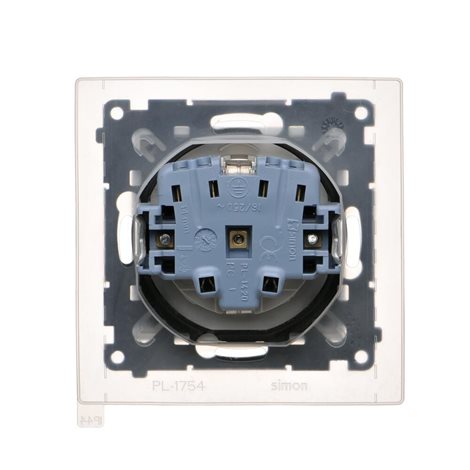 TGSZ1BCZ.01/111A Zásuvka silová 1 násobná typ F (přístroj s krytem), IP44 16 A / 250 V bílá matná 3