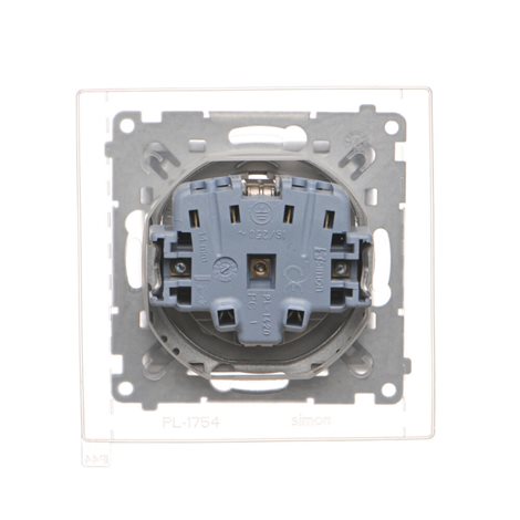 TGSZ1BCZ.01/143A Zásuvka silová 1 násobná typ F (přístroj s krytem), IP44 16A / 250V hliníková matná 2