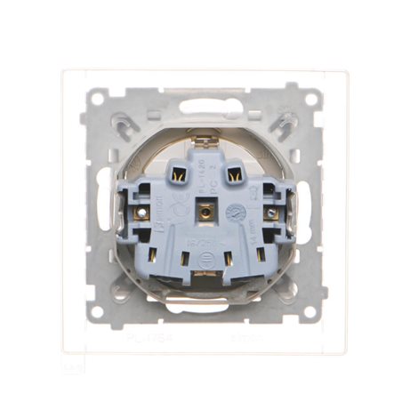 TGSZ1BCZ.01/144A Zásuvka silová 1 násobná typ F (přístroj s krytem), IP44 16A / 250V champagne matná 3
