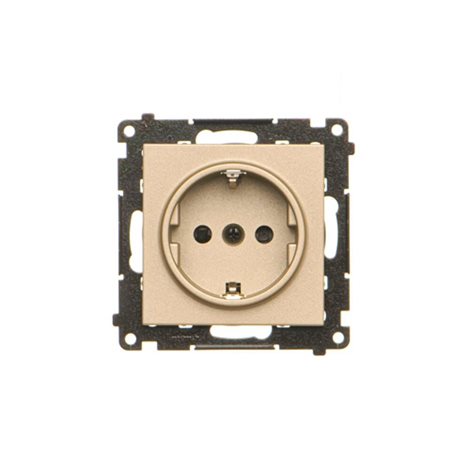 TGSZ1CZ.01/144 Zásuvka silová 1 násobná typ F (přístroj s krytem), se clonkami, 16 A / 250 V~ 5