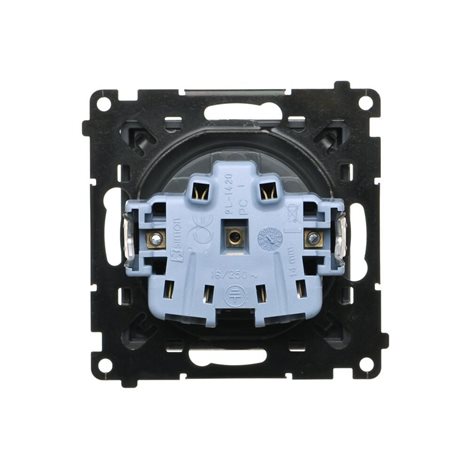 TGZ1BCUZ.01/116A Zásuvka 1 násobná typ E, IP44, bez těsnění, víčko průhledné, 16 A / 230 V~ 3