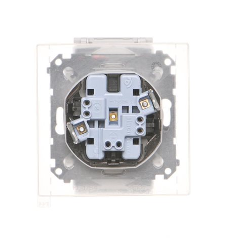 TGZ2BMCZ.01/114 Zásuvka silová 2P+T 2 násobná, IP44, se clonkami, 16A/250V~ světle šedá matná 2