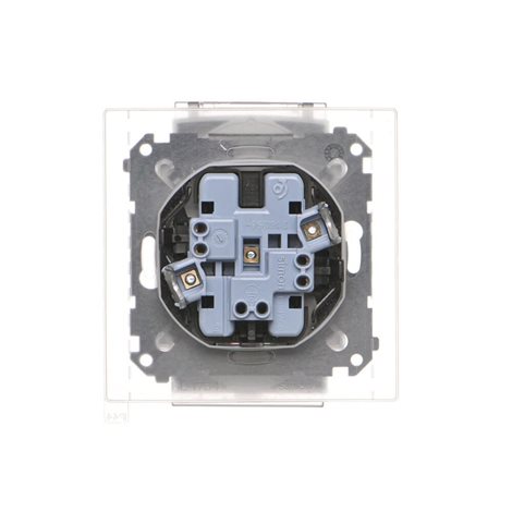 TGZ2BMCZ.01/143A Zásuvka silová 2P+T 2 násobná, IP44 se clonkami víčko průhledné 16A/250V hliník mat 5