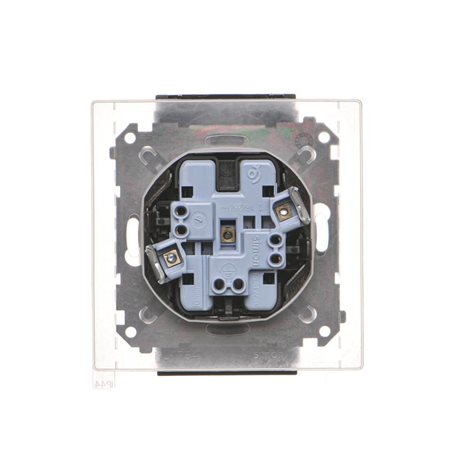 TGZ2BMCZ.01/149 Zásuvka silová 2P+T 2 násobná, IP44, se clonkami, 16A/250V~ černá matná 5