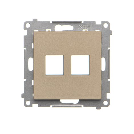TKP2.01/144 Kryt telefonní a datové zásuvky Keystone 2 násobný, plochý 3