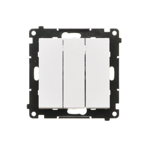 TW31L.01/111 Spínač jednopólový 3 násobný, s LED podsvětlením, řazení 1So+1So+1So, 10 A / 230 V~ 2