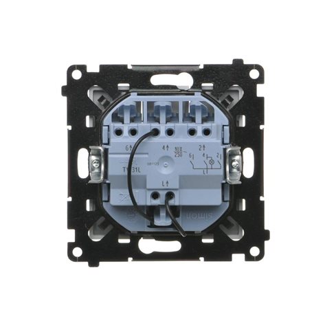 TW31L.01/114 Spínač jednopólový 3 násobný, s LED podsvětlením, řazení 1So+1So+1So, 10 A / 230 V~ 3