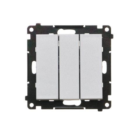 TW31L.01/143 Spínač jednopólový 3 násobný, s LED podsvětlením, řazení 1So+1So+1So, 10 A / 230 V~ 4