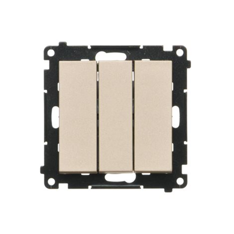 TW31L.01/144 Spínač jednopólový 3 násobný, s LED podsvětlením, řazení 1So+1So+1So, 10 A / 230 V~ 3