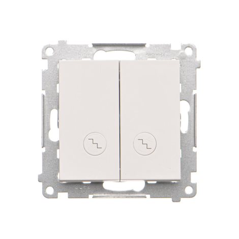 TW6/2L2.01/111 Přepínač střídavý 2 násobný, s LED podsvětlením, řazení 6So+6So, 10 A / 230 V~ 4