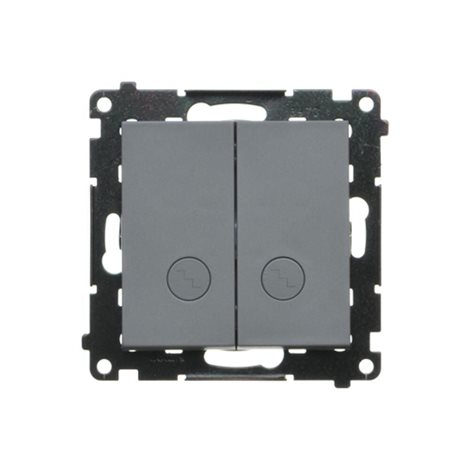 TW6/2L2.01/116 Přepínač střídavý 2 násobný, s LED podsvětlením, řazení 6So+6So, 10 A / 230 V~ 2