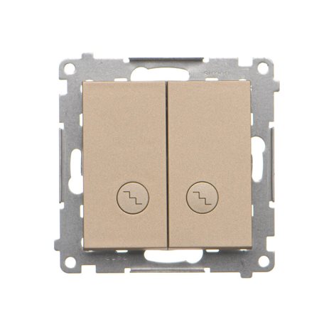 TW6/2L2.01/144 Přepínač střídavý 2 násobný, s LED podsvětlením, řazení 6So+6So, 10 A / 230 V~ 6