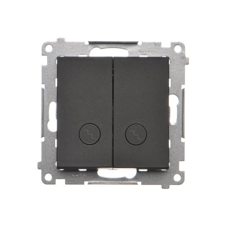TW6/2L2.01/149 Přepínač střídavý 2 násobný, s LED podsvětlením, řazení 6So+6So, 10 A / 230 V~ 2