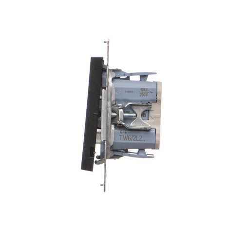 TW6/2L2.01/149 Přepínač střídavý 2 násobný, s LED podsvětlením, řazení 6So+6So, 10 A / 230 V~ 4