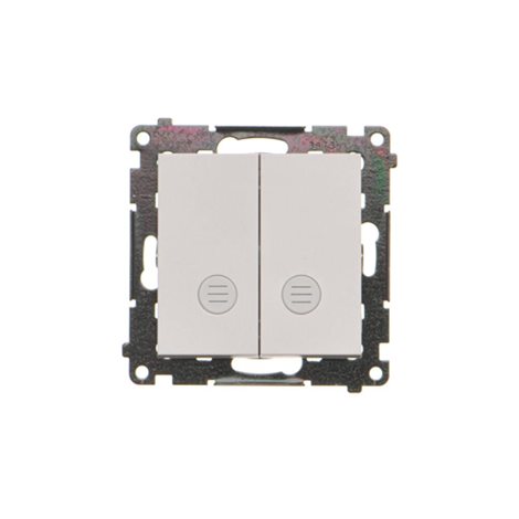 TW6/2L2.01/X/114 Přepínač stříd. 2násobný, bez pikt., s LED podsvětlením, řazení 6So+6So, 10A/230V~ 2