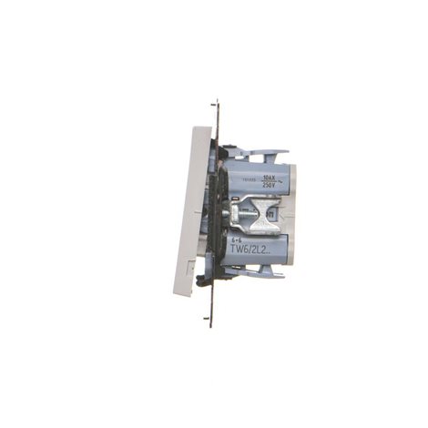 TW6/2L2.01/X/114 Přepínač stříd. 2násobný, bez pikt., s LED podsvětlením, řazení 6So+6So, 10A/230V~ 3