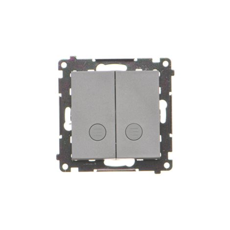 TW6/2L2.01/X/116 Přepínač stříd. 2násobný, bez pikt., s LED podsvětlením, řazení 6So+6So, 10A/230V~ 5