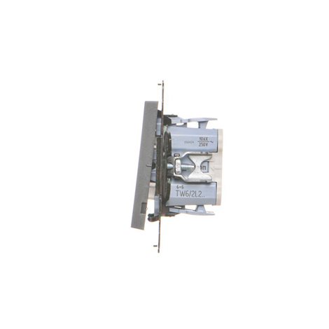 TW6/2L2.01/X/116 Přepínač stříd. 2násobný, bez pikt., s LED podsvětlením, řazení 6So+6So, 10A/230V~ 3