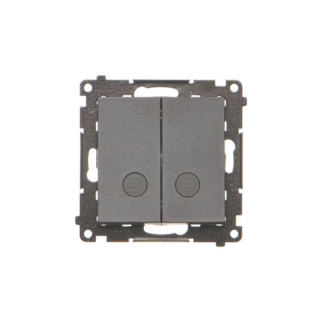 TW6/2L2.01/X/149 Přepínač stříd. 2násobný, bez pikt., s LED podsvětlením, řazení 6So+6So, 10A/230V~ 2