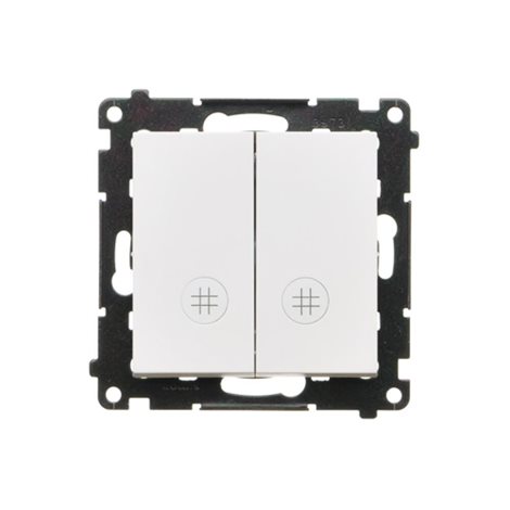 TW7/2L2.01/111 Přepínač křížový 2 násobný, s LED podsvětlením, řazení 7So+7So, 10 A / 230 V~ 4