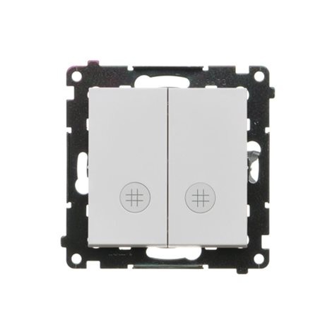 TW7/2L2.01/114 Přepínač křížový 2 násobný, s LED podsvětlením, řazení 7So+7So, 10 A / 230 V~ 4