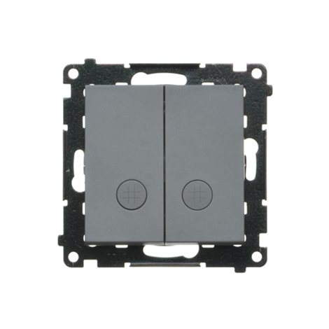 TW7/2L2.01/116 Přepínač křížový 2 násobný, s LED podsvětlením, řazení 7So+7So, 10 A / 230 V~ 4