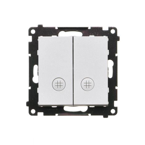 TW7/2L2.01/143 Přepínač křížový 2 násobný, s LED podsvětlením, řazení 7So+7So, 10 A / 230 V~ 4