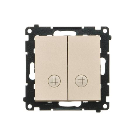 TW7/2L2.01/144 Přepínač křížový 2 násobný, s LED podsvětlením, řazení 7So+7So, 10 A / 230 V~ 3