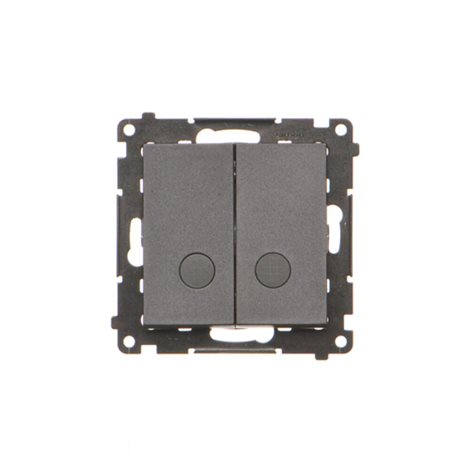 TW7/2L2.01/149 Přepínač křížový 2 násobný, s LED podsvětlením, řazení 7So+7So, 10 A / 230 V~ 2