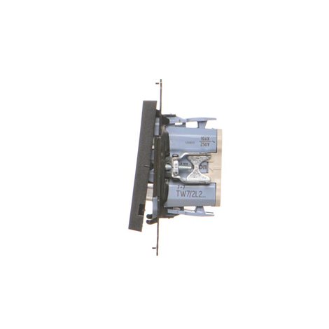 TW7/2L2.01/149 Přepínač křížový 2 násobný, s LED podsvětlením, řazení 7So+7So, 10 A / 230 V~ 3