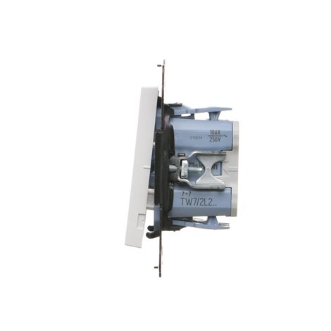 TW7/2L2.01/X/111 Přepínač křížový 2 násobný, bez pikt., s LED podsvětlením, řazení 7So+7So, 10A/230V 3