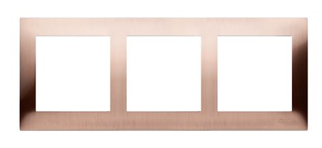 DR3/36 Rámeček 3 násobný, kovový, rustikální měď 1
