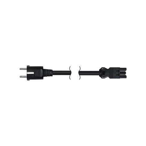 CR1020/14 Napájecí kabel 3 x 1,5 mm2 se 3 pólovou zásuvkou GST18i a zástrčkou typ F, PVC; 2 metry