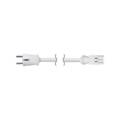 CR1020/9 Napájecí kabel 3x1,5mm2 se 3pólovou zásuvkou Wieland GST18i a zástrčkou typ F, PVC; 2 metry