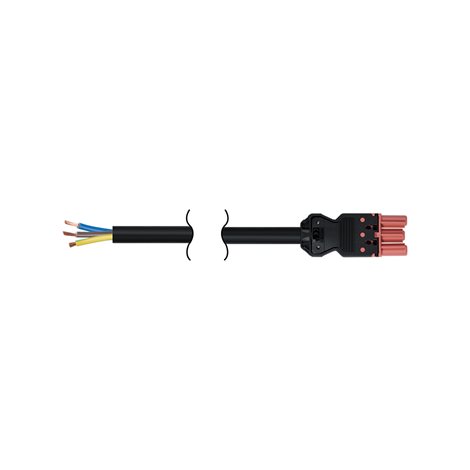 CR4020/6 Nap. kabel 3 x 2,5 mm2 se 3p zásuvkou GST18i, bez zástrčky, bezhalogen RZ 0,6-1; 2 m
