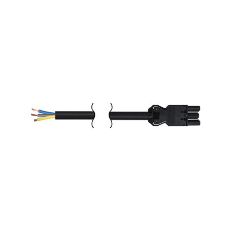 CR4020/14 Napájecí kabel 3x2,5mm2 se 3p zásuvkou GST18i, bez zástrčky, bezhalogen, RZ 0,6–1; 2 m