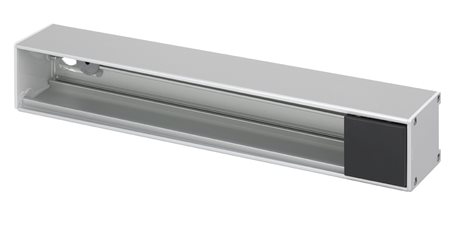 KFC236/14 Základna Al Ofiblok Line pro 6 modulů K45, se 4 průchodkami ve dně, šedá grafit. záslepka