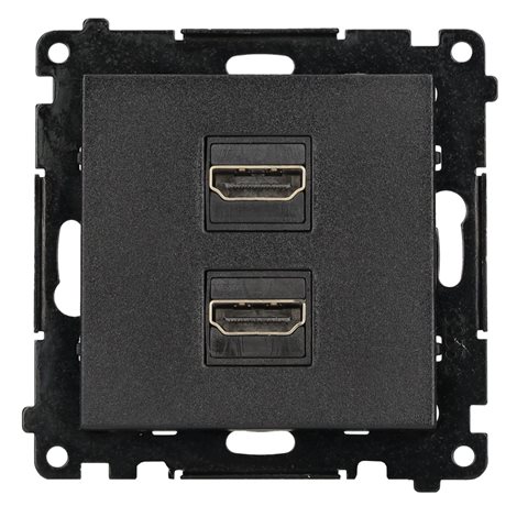 TGHDMI221.01/149 Zásuvka HDMI (v2.1), 2 násobná (přístroj s krytem)