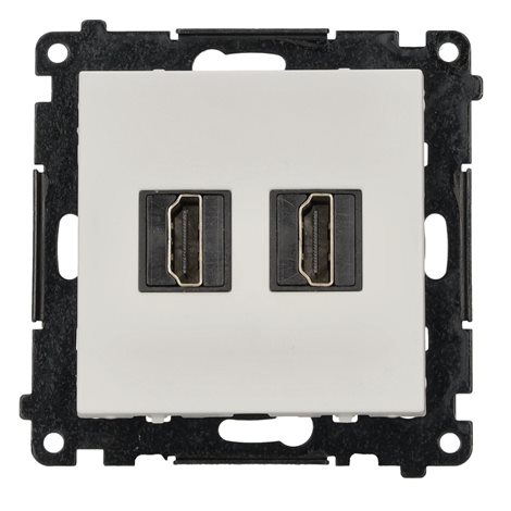 TGHDMI221.01/111 Zásuvka HDMI (v2.1), 2 násobná (přístroj s krytem)