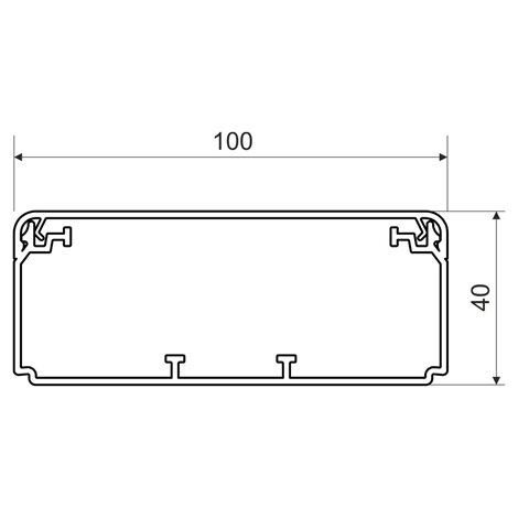 EKD 100X40HF_HD KANÁL ELEKTROINSTAL. HF SUPERBÍLÁ/RAL 9003/KARTON 2